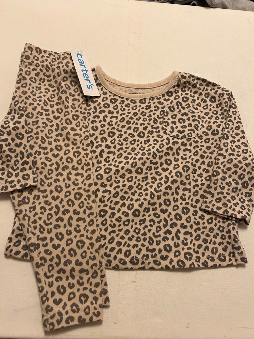 Carter's Leopard Print Set - Brown & Tan